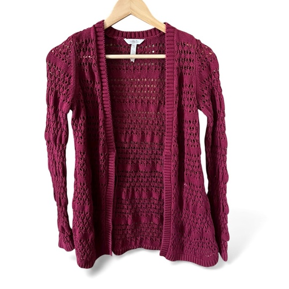 💰Matilda Jane Red Knit Tie Front Cardigan | Sweater | Cabincore - Picture 4 of 5